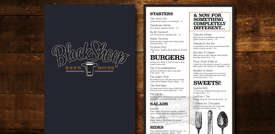 Black Sheep Menu